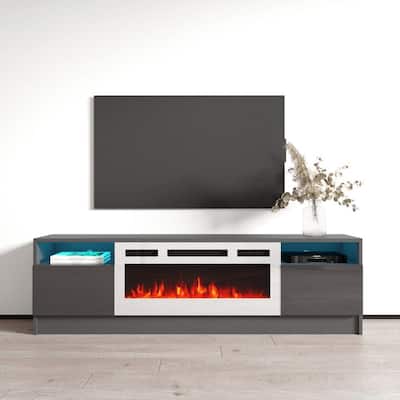 Duke 01 WH-EF Electric Fireplace 63" TV Stand