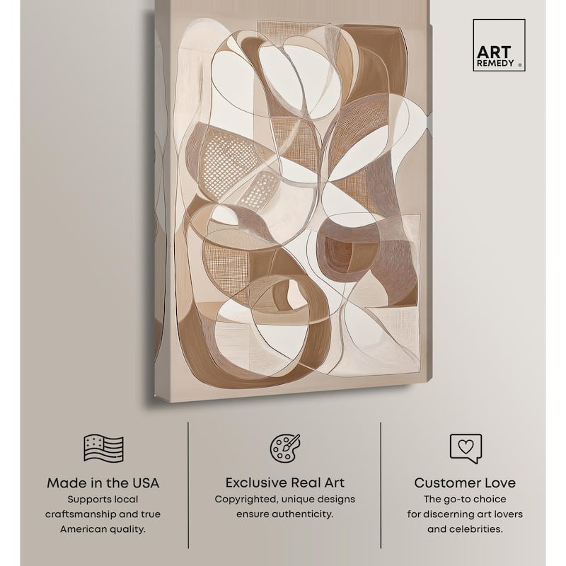 Mocha Dream Canvas by Art Remedy, Gallery Wrapped