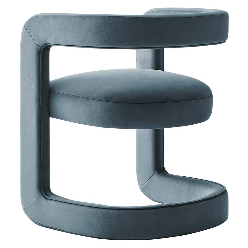Bowie Performance Velvet Barrel Accent Chair