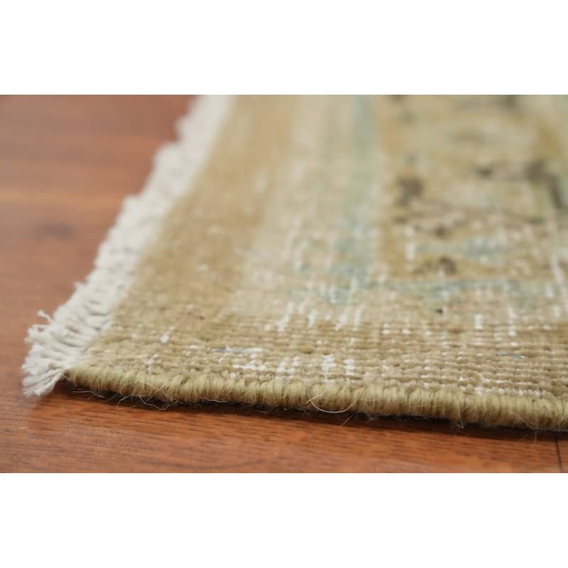 Hand Knotted Oriental 100% Wool Carpet Traditional All-Over Yellow & Gold Mahal Area Rug - 12' 11'' X 9' 5''