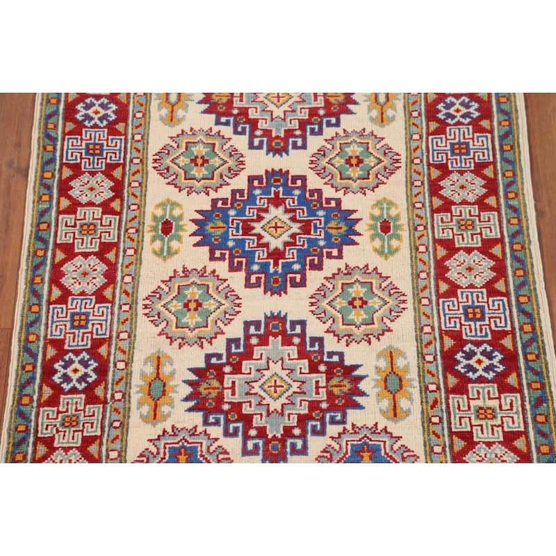 Kazak Oriental Accent Rug Handmade Bedroom / Foyer Wool Carpet - 2'9" x 3'11"