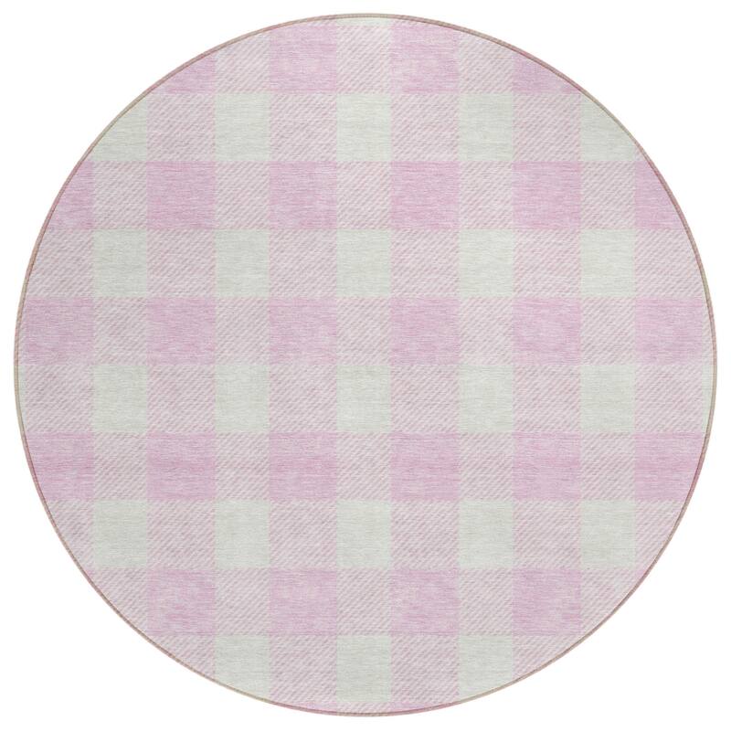 HomeRoots Plaid Transitional Rectangle Outdoor Rug