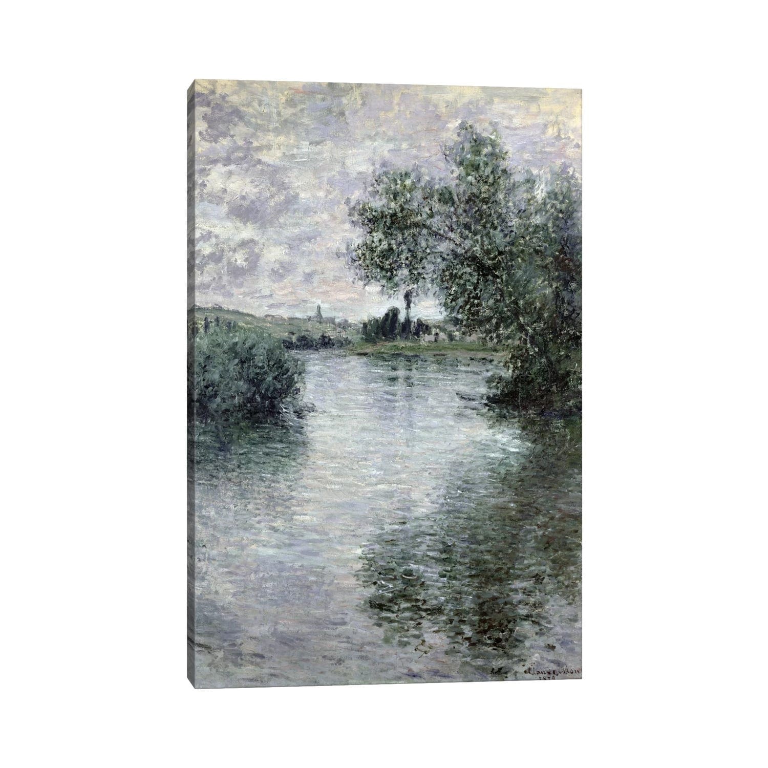iCanvas "The Seine at Vetheuil, 1879 " by Claude Monet Canvas Print