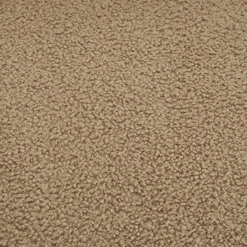 Spruce & Spring Anthony Modern Upholstered Faux Sherpa Chair with Wood Arms&Metal Legs