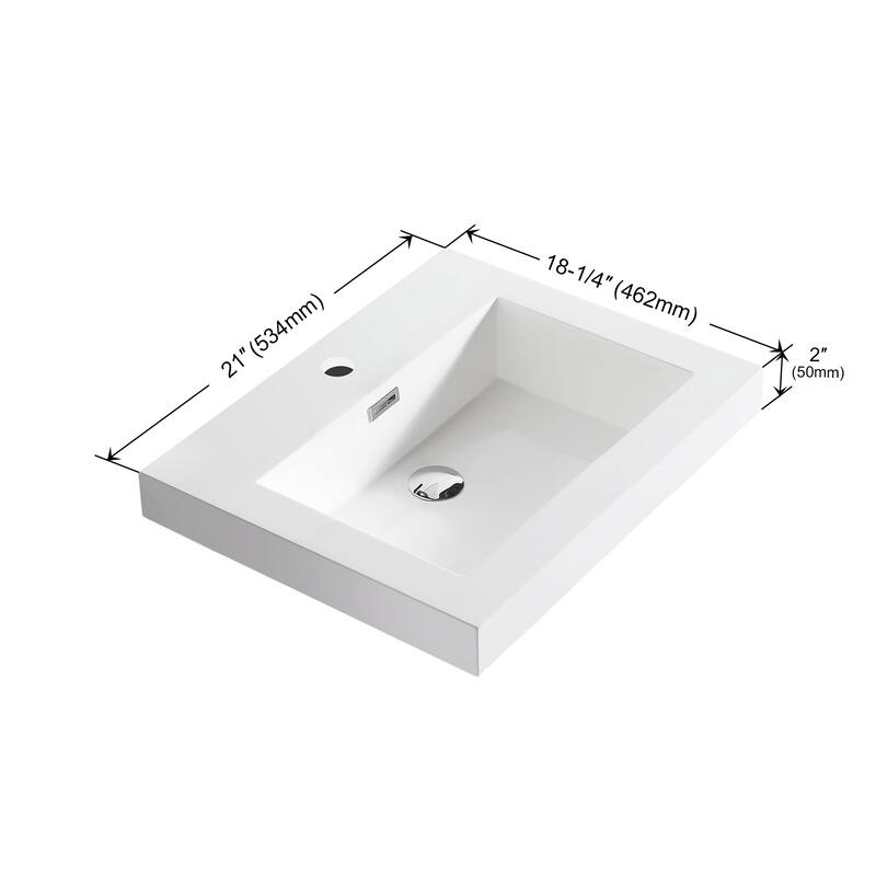 Dowell 18" FTB Resin Bathroom Vanity Basin
