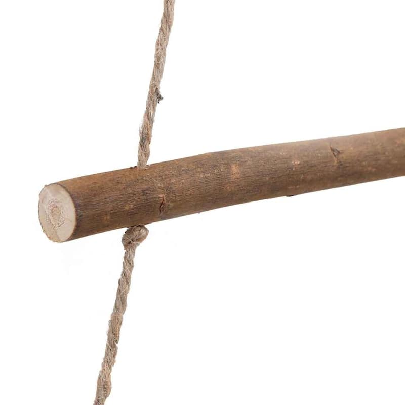 vidaXL Hanging Christmas Trees with Top Stars 2 pcs 21.7x47.2" Natural Branch