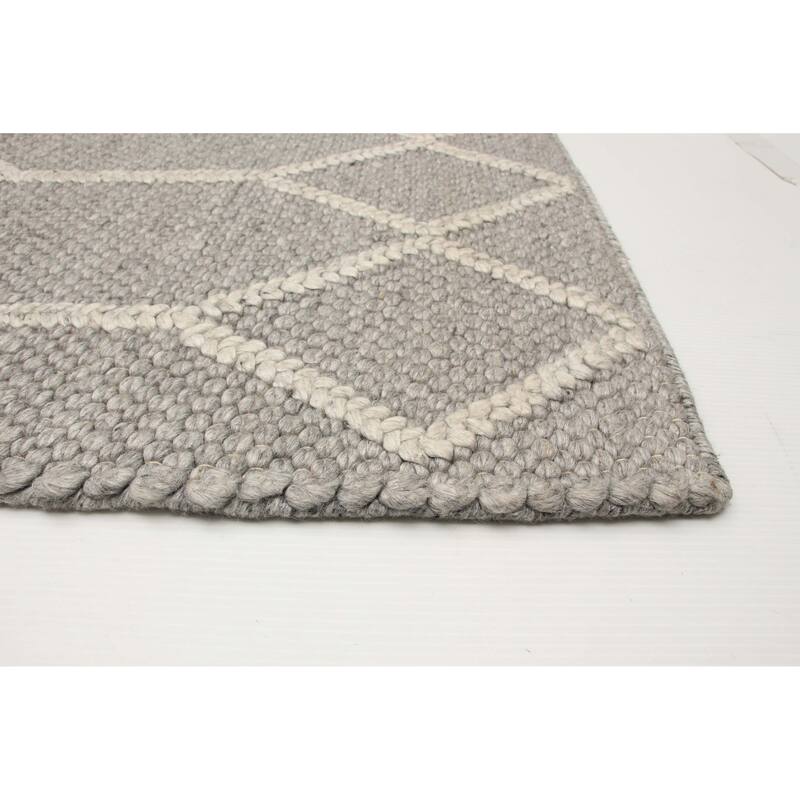 ECARPETGALLERY Braid weave Sienna Multi Color Wool Rug - 5'0 x 7'9