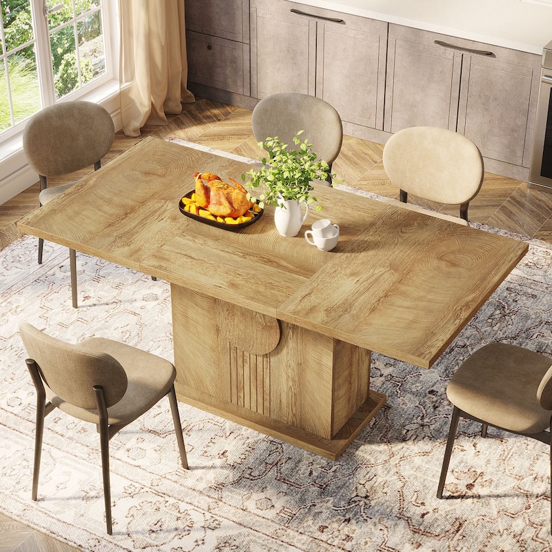 Wooden Dining Table, Kitchen Dinner Table, Dining/Living Room Accent Dinner Table Family Gathering Table