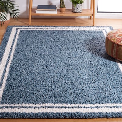 SAFAVIEH Calico Shag Hillechien Border 1.5-inch Thick Rug