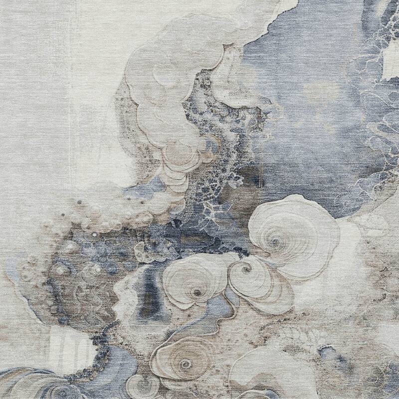 HomeRoots Abstract Transitional Rectangle Outdoor Rug