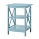 preview thumbnail 58 of 63, Copper Grove Cranesbill X-Base 3-Tier End Table with Shelves
