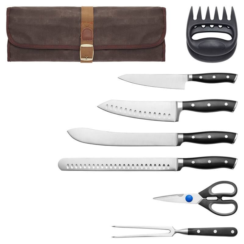 Henckels Forged Accent 9-pc Barbecue Carving Tool Set - Brown - Brown - 9 Piece - 9-pc