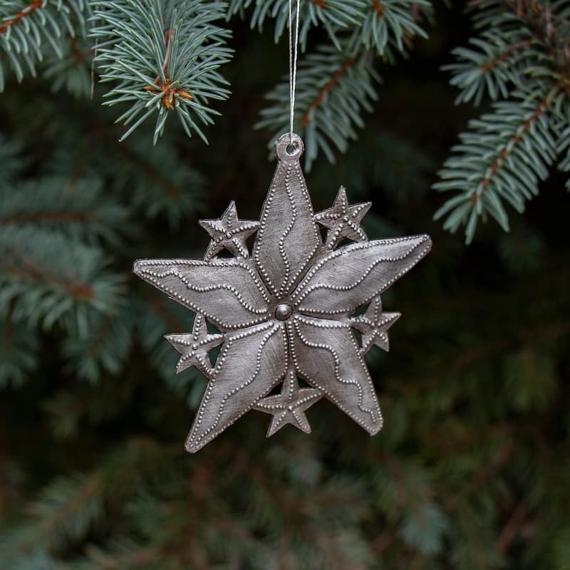 Moon and Stars Haitian Steel Drum Ornament Set - N/A