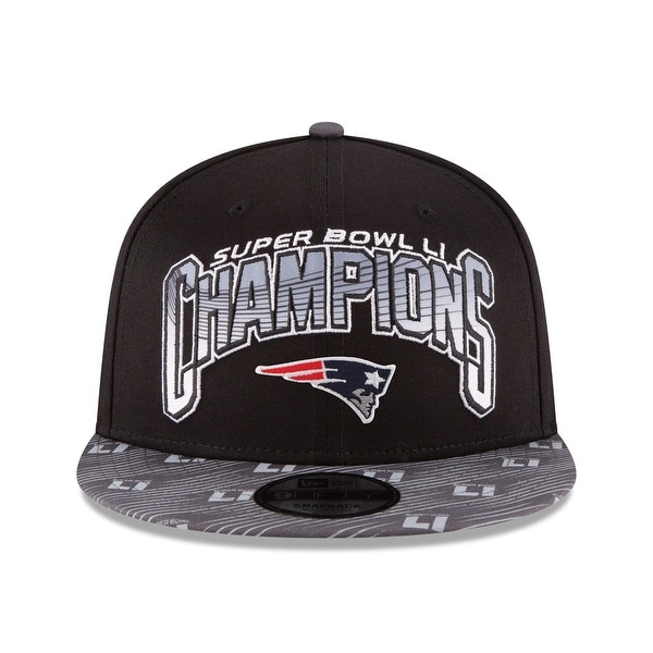 New England Patriots 2017 LI Super Bowl Champions Black Snapback Hat New Era Cap