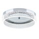 preview thumbnail 8 of 13, Vaughn 12-in W Integrated LED Chrome Flush Mount Ceiling Light Fixture Clear Bubble Acrylic Shade - 12-in W x 3.5-in H x 12-in D
