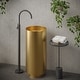 preview thumbnail 6 of 6, Karran Cinox Stainless Steel Round Pedestal Sink