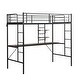 preview thumbnail 6 of 4, Twin loft bed Black bunk bed MDF+Steel bed store