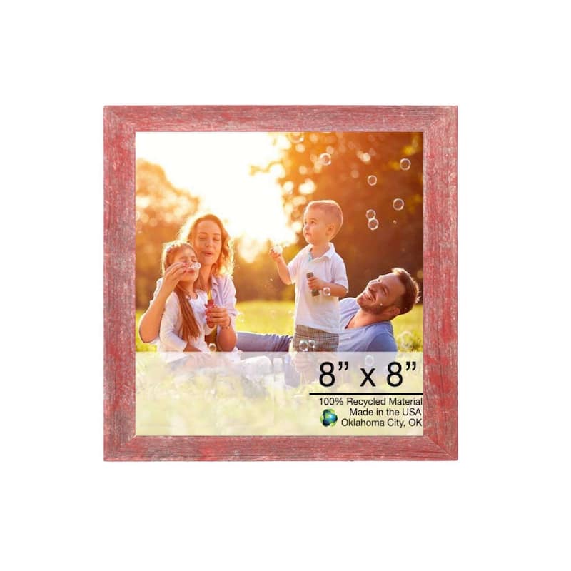8" x 8" Rustic Farmhouse Espresso Wood Frame