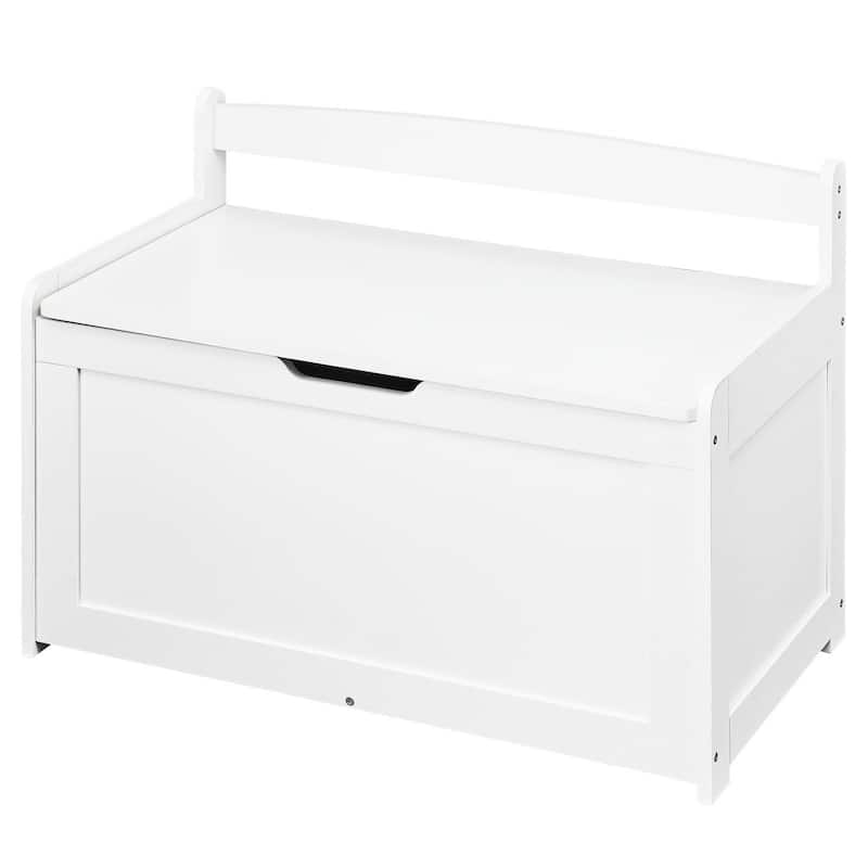 Multifunctional Storage Wooden Toy Storage Box with Flip-Top Lid and Safety Hinge Perfect for Any Room