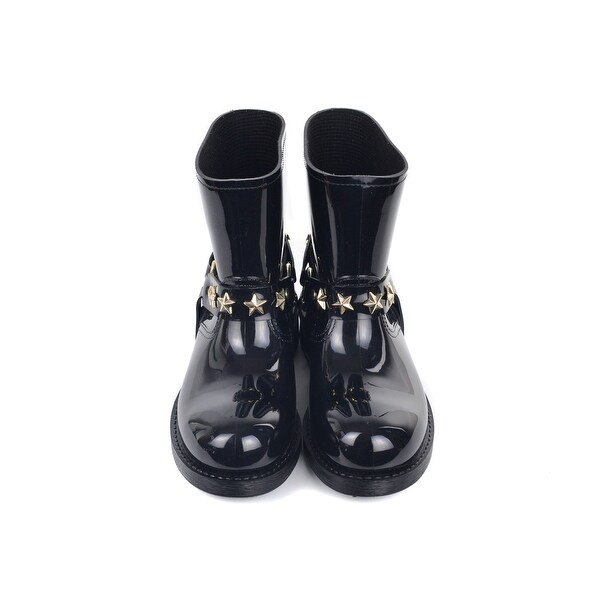 patent leather rain boots