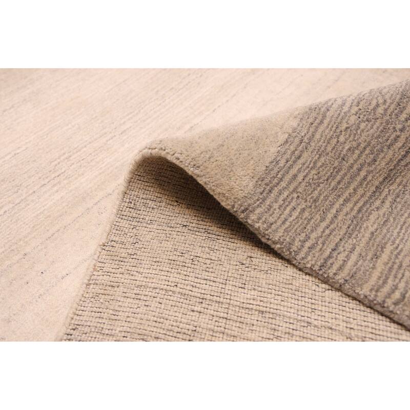 ECARPETGALLERY Hand Loomed Kashkuli Gabbeh Light Grey Wool Rug - 5'3 x 7'3