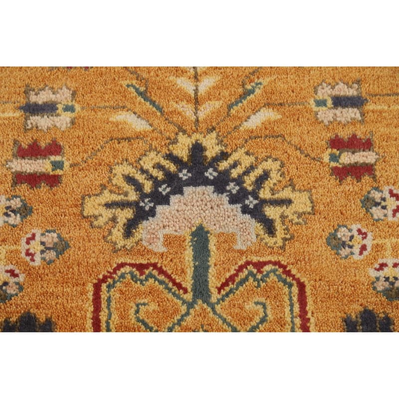 Orange & Rust Kazak Indian Runner Rug Handmade Wool Carpet - 2'6"x 12'0"