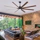 preview thumbnail 22 of 83, YUHAO 84 In. Indoor/Outdoor Modern Industrial Large Windmill Aluminum Blade Ceiling Fans With Lights, Quiet DC Motor and Remote