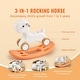 preview thumbnail 10 of 23, 3 in 1 Rocking Horse for Toddlers with Wheels and Balance Board - 27.16 x 12.20 x 18.11 inch