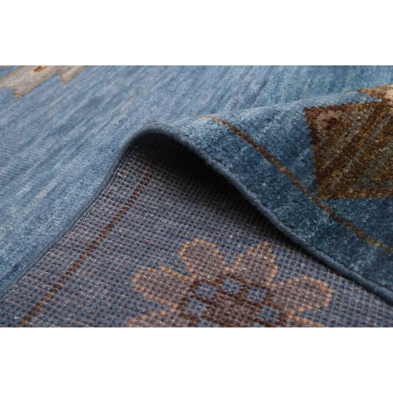 ECARPETGALLERY Hand-knotted Jules Serapi Dark Blue Wool Rug - 8'2 x 9'11