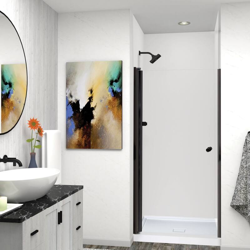 Transolid LSD337006C Lyna 70" High x 33" Wide Pivot Frameless Shower
