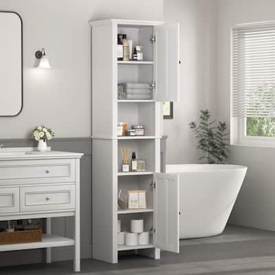 Bathroom Floor Storage Cabinet with 2 Doors