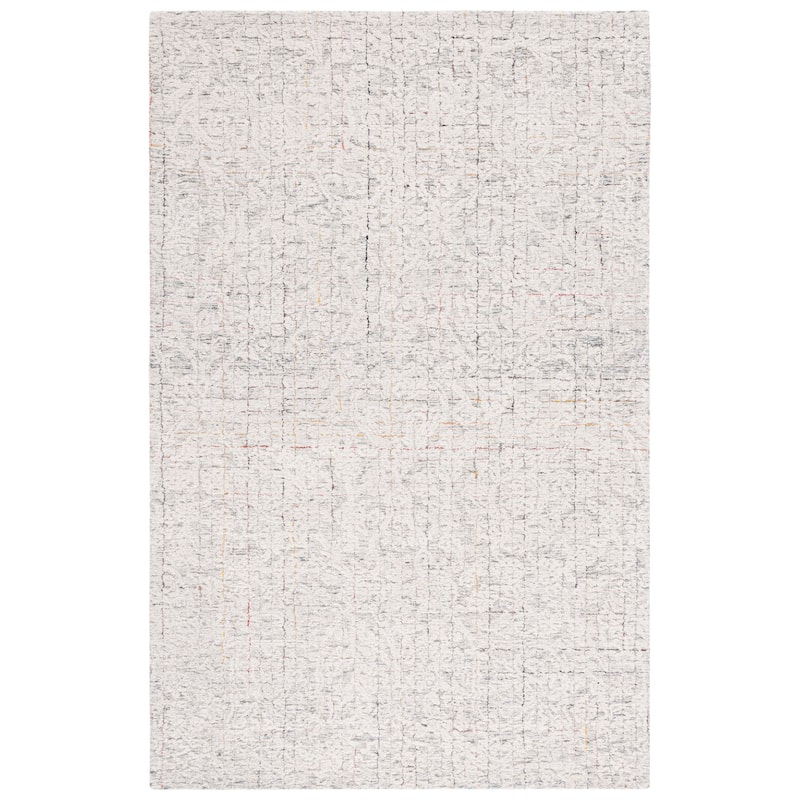 SAFAVIEH Handmade Metro Rudolfa Modern Wool Rug - 6' Square - Grey/Ivory