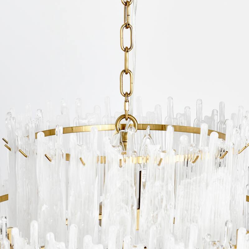 Everly 7-Light Round Glass Chandelier by Kosas Home - Clear