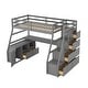 preview thumbnail 38 of 43, Twin Size Loft Bed with 7 Drawers 2 Shelves and Desk