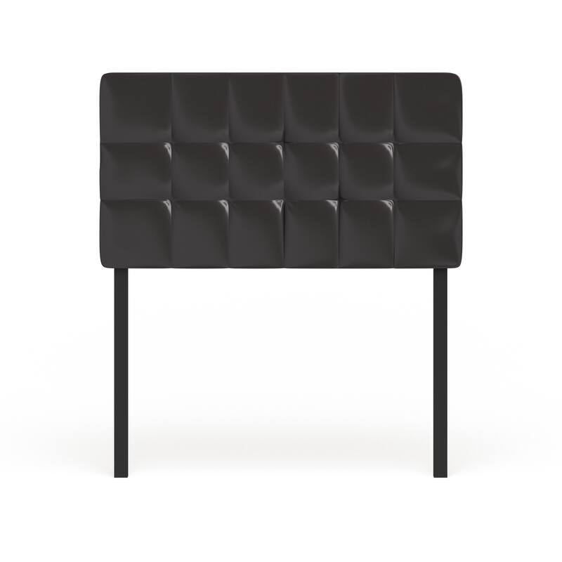 Porch & Den Maltman Twin-size Tufted Button Faux Leather Headboard