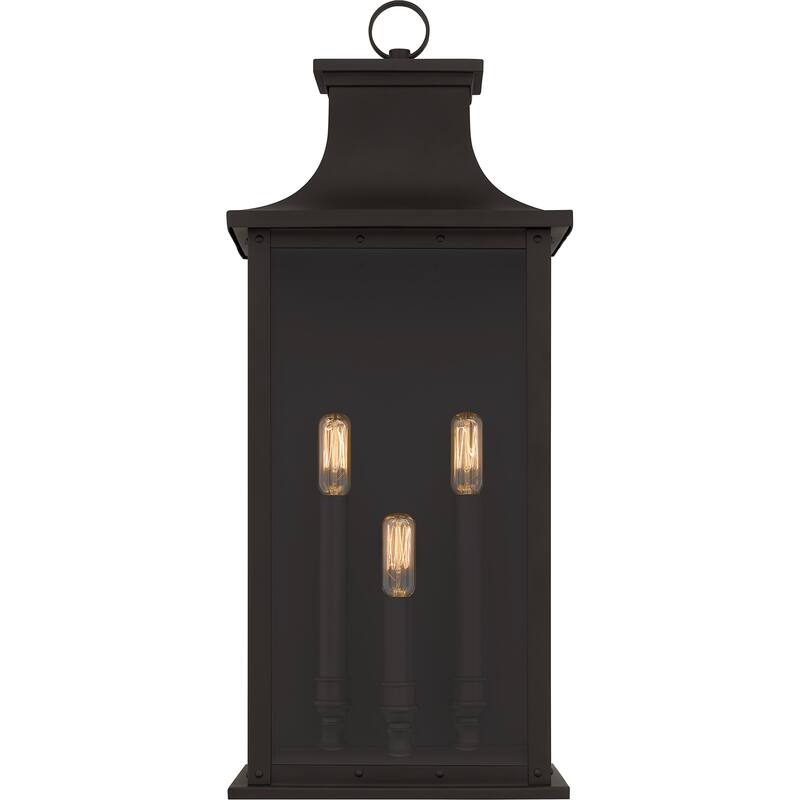 Abernathy 3-Light Old Bronze Outdoor Wall Lantern