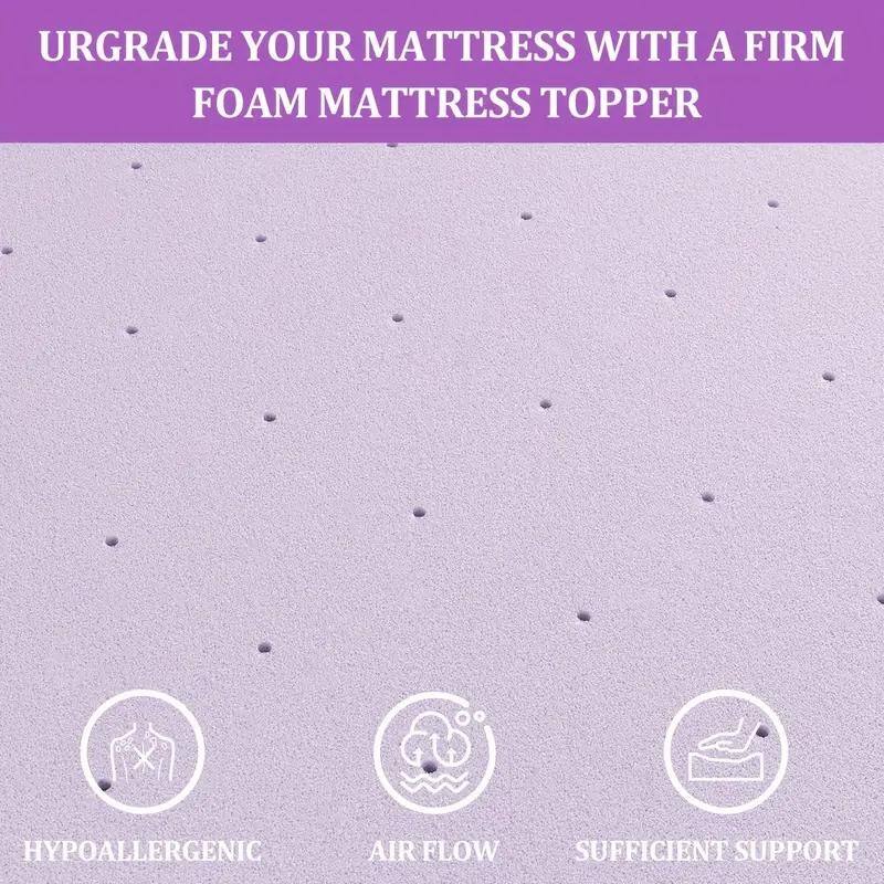 King Mattress Topper, 2 Inch Premium Firm Memory Foam Mattress Topper With Ventilated Design, Cooling & Gel-infused