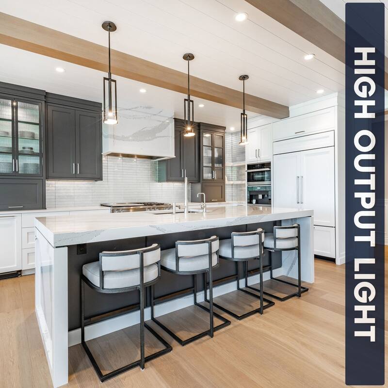 Luxrite 5/6" Retrofit LED Recessed Light, 17W=90W, 1500 Lumens, 5CCT, Dimmable, Wet Rated, Baffle 16 Pack