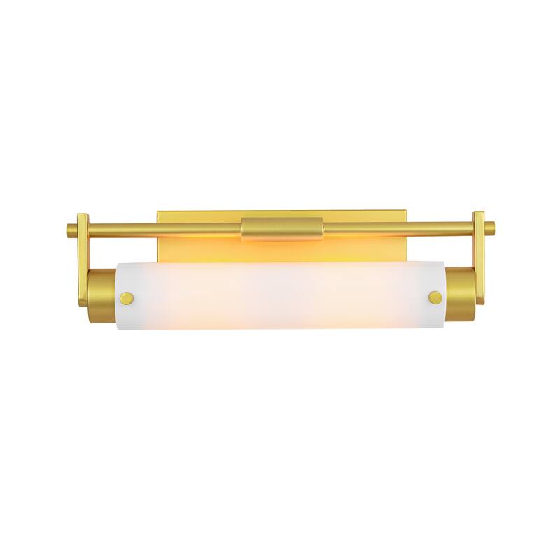2-Light Modern Transitional Gold Acrylic Vanity Wall Sconce for Bathroom & Bedroom - 1 Light