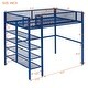 preview thumbnail 32 of 42, Twin Size Metal Loft Bed with Safety Guardrail & 4-Tier Shelves