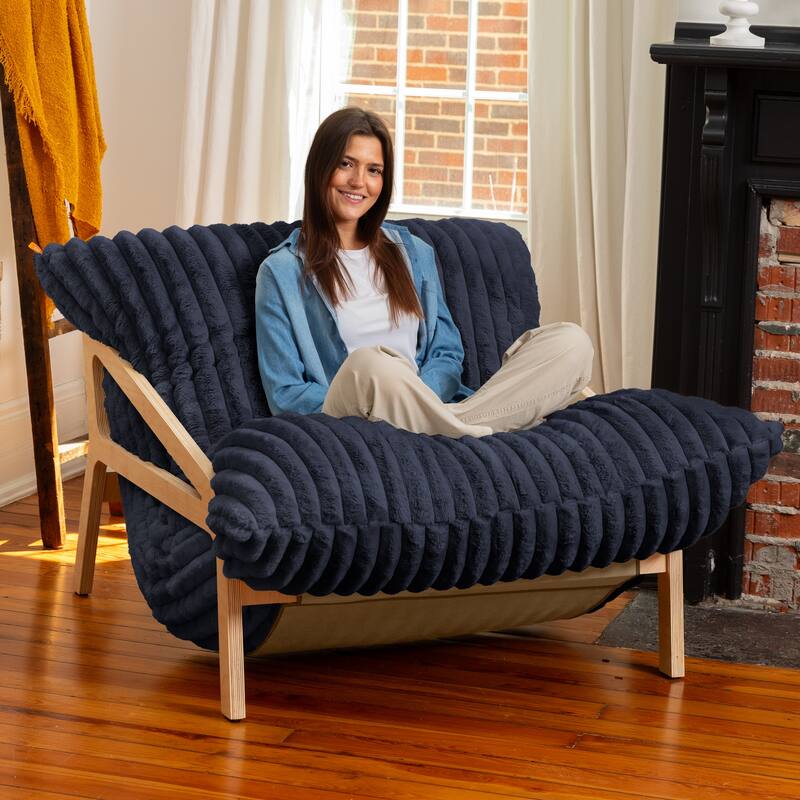 Pillow Saxx Dream Lounger with Wood Frame - 3-in-1 Bean Bag