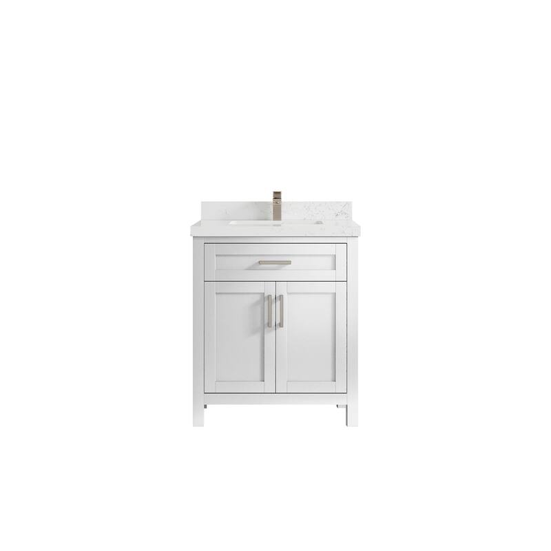Willow Collections 30 in. W x 22 in. D Cambridge Single Sink Bathroom Vanity with Countertop - 2" Empira White - White