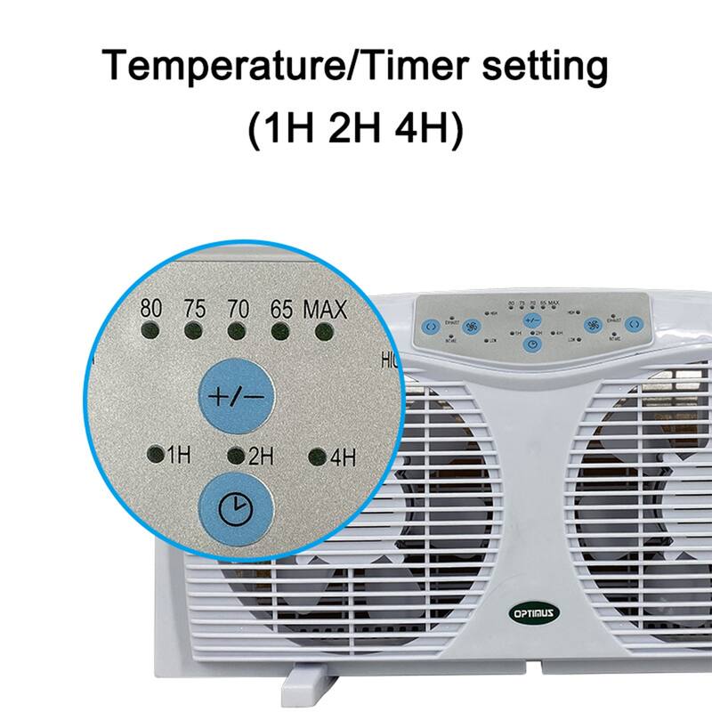 8 Inch Electric Twin Window Fan with Temperture Control and Reverse Option