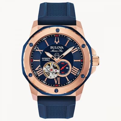 Bulova Men's Marine Star Blue Dial Watch - 98A227 - 6 (36)