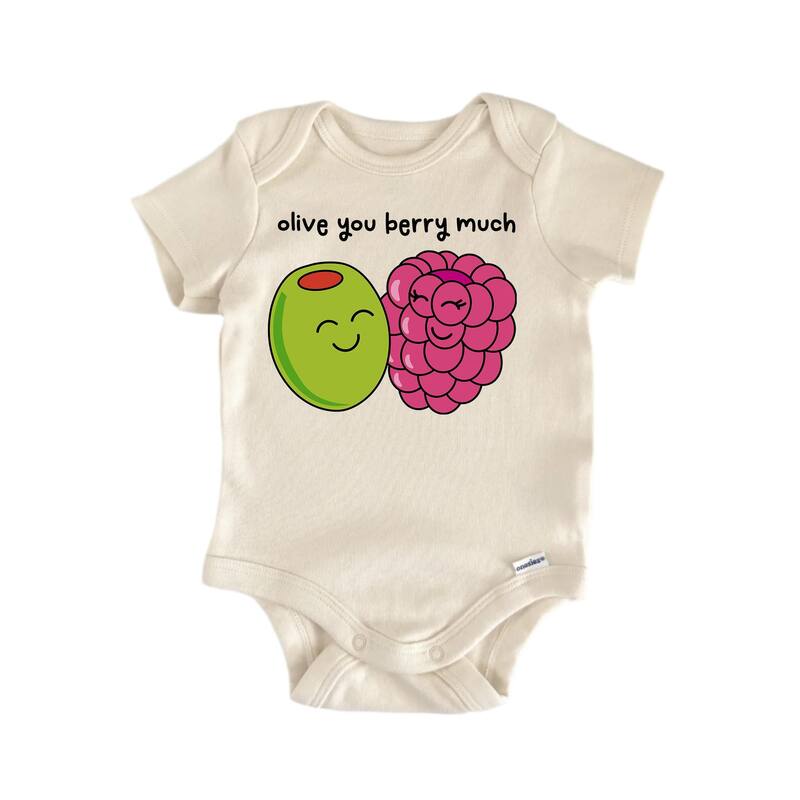 Olive Berry Best Friends Bff Bestie Valentine's Day - Baby Boy Girl Clothes Bodysuit - Natural - Newborn