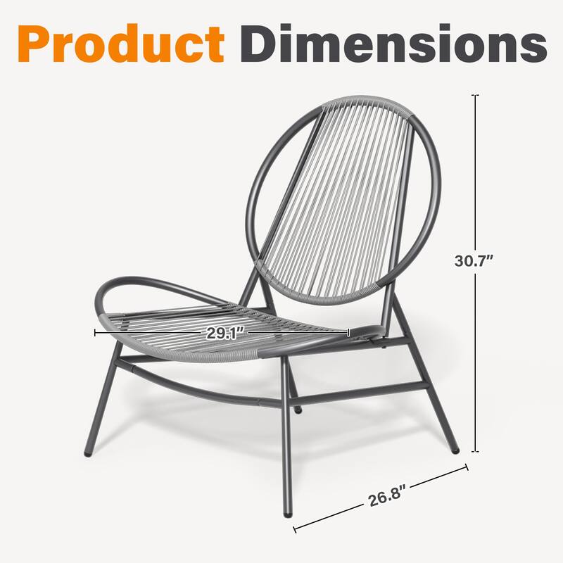 4-Piece or 2-Piece PE Rattan Patio Conversation Set