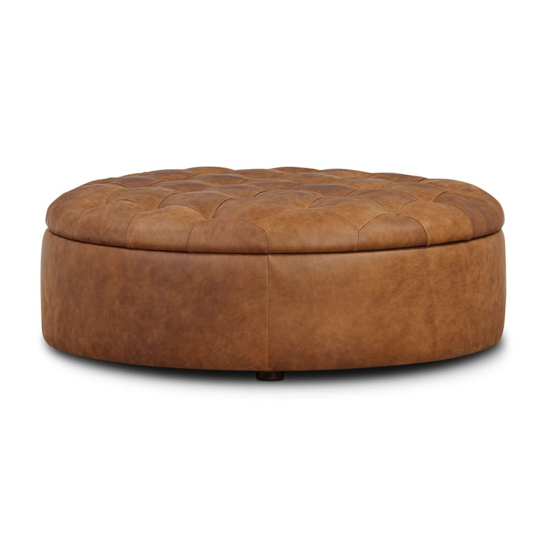 Poly & Bark Zahra Genuine Leather Storage Ottoman