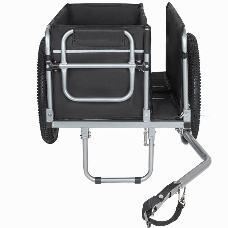 Bike Cargo Trailer, 110lbs Load Capacity, Heavy-Duty Bicycle Wagon Cart, Foldable Compact Storage, Featuring upgraded Fat tires