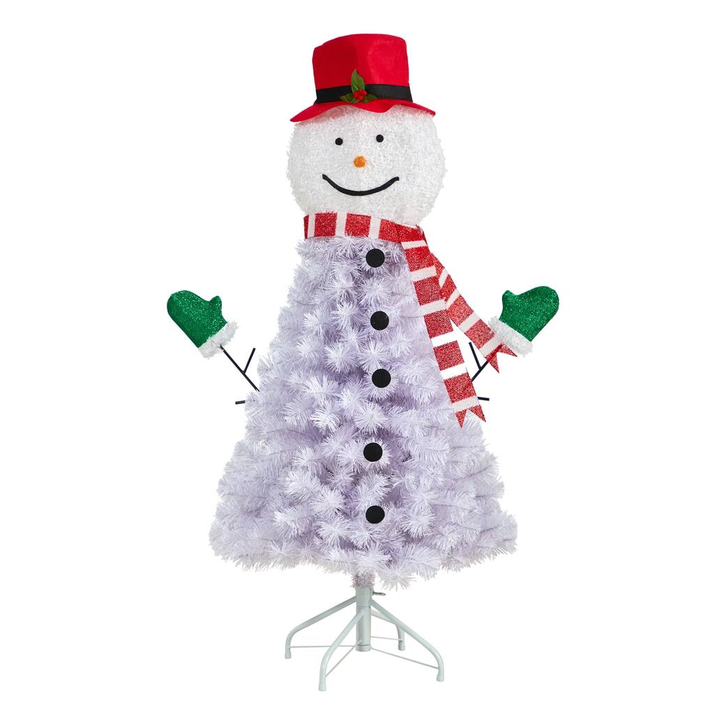 4’ Snowman Artificial Christmas Tree, Unlit - 4 Foot