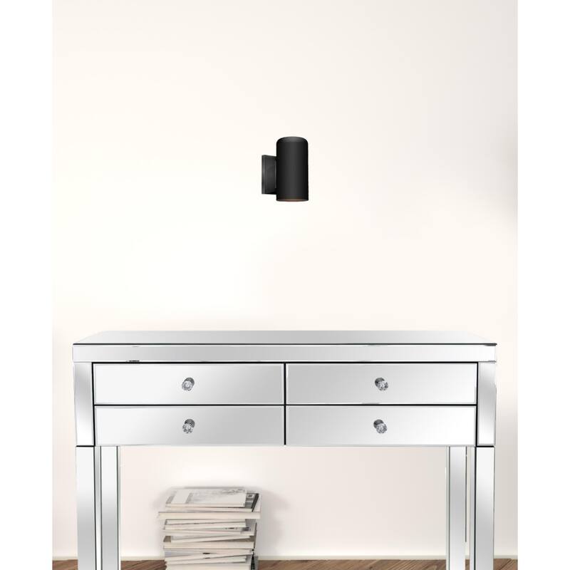 Plastic Flush Mount Wall Sconce with LED Dimmable - 4.63” x 4.5” x 6.88” (D x W x H)